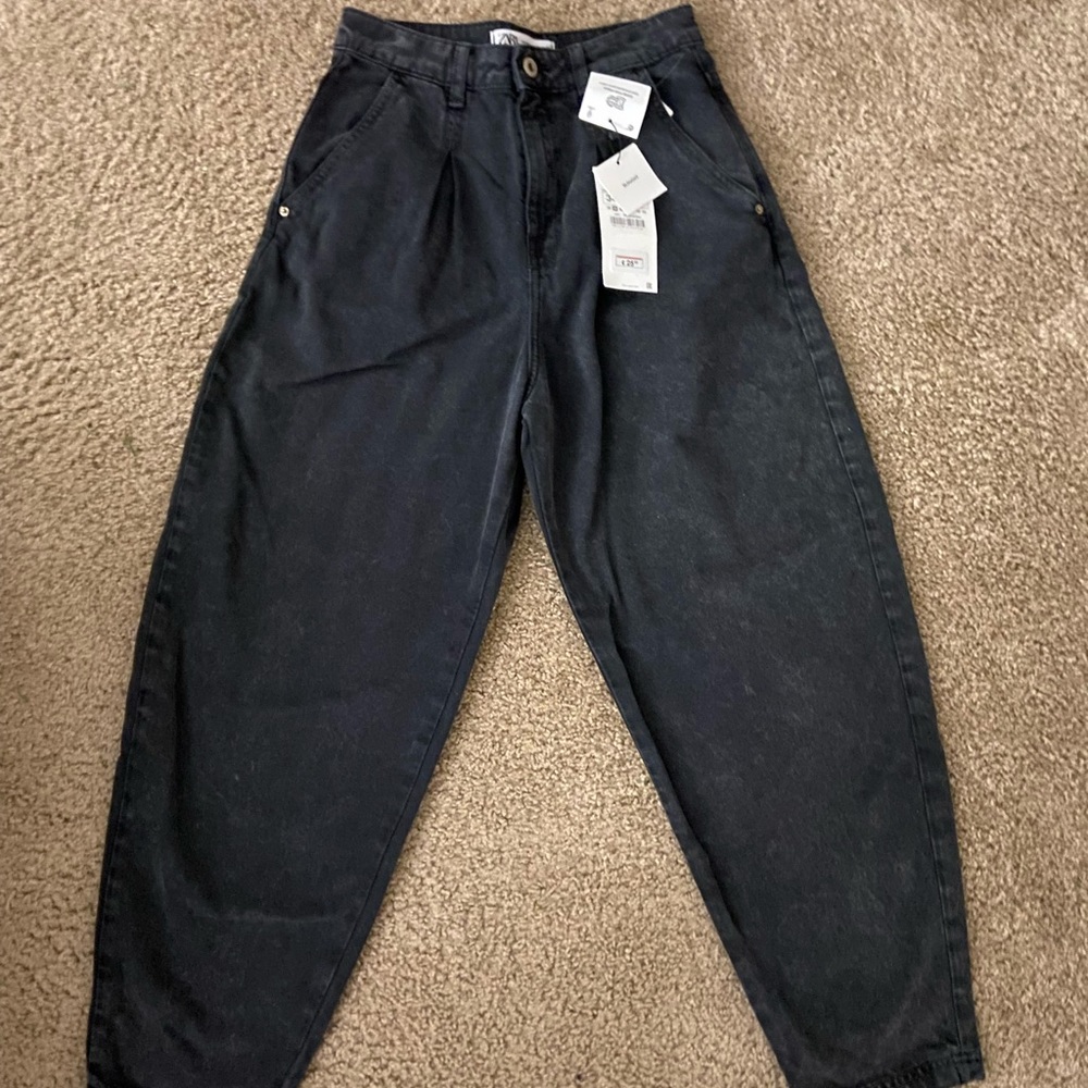 Zara Pleated Mom Jeans